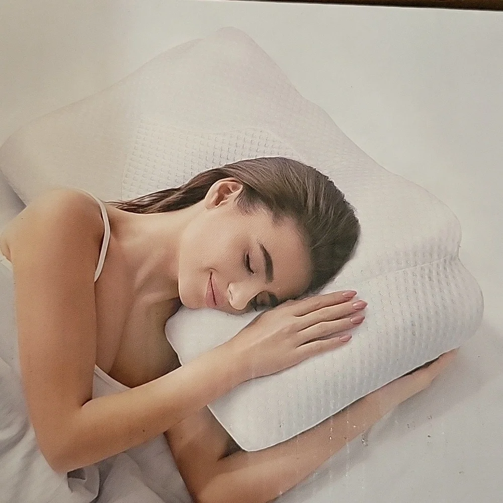 Osteo cervical pillow necknpsin relief hollow design odorless White Queen New